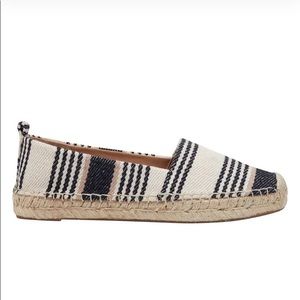MARC FISHER CACERA 2 FLAT STRIPED ESPADRILLE 10